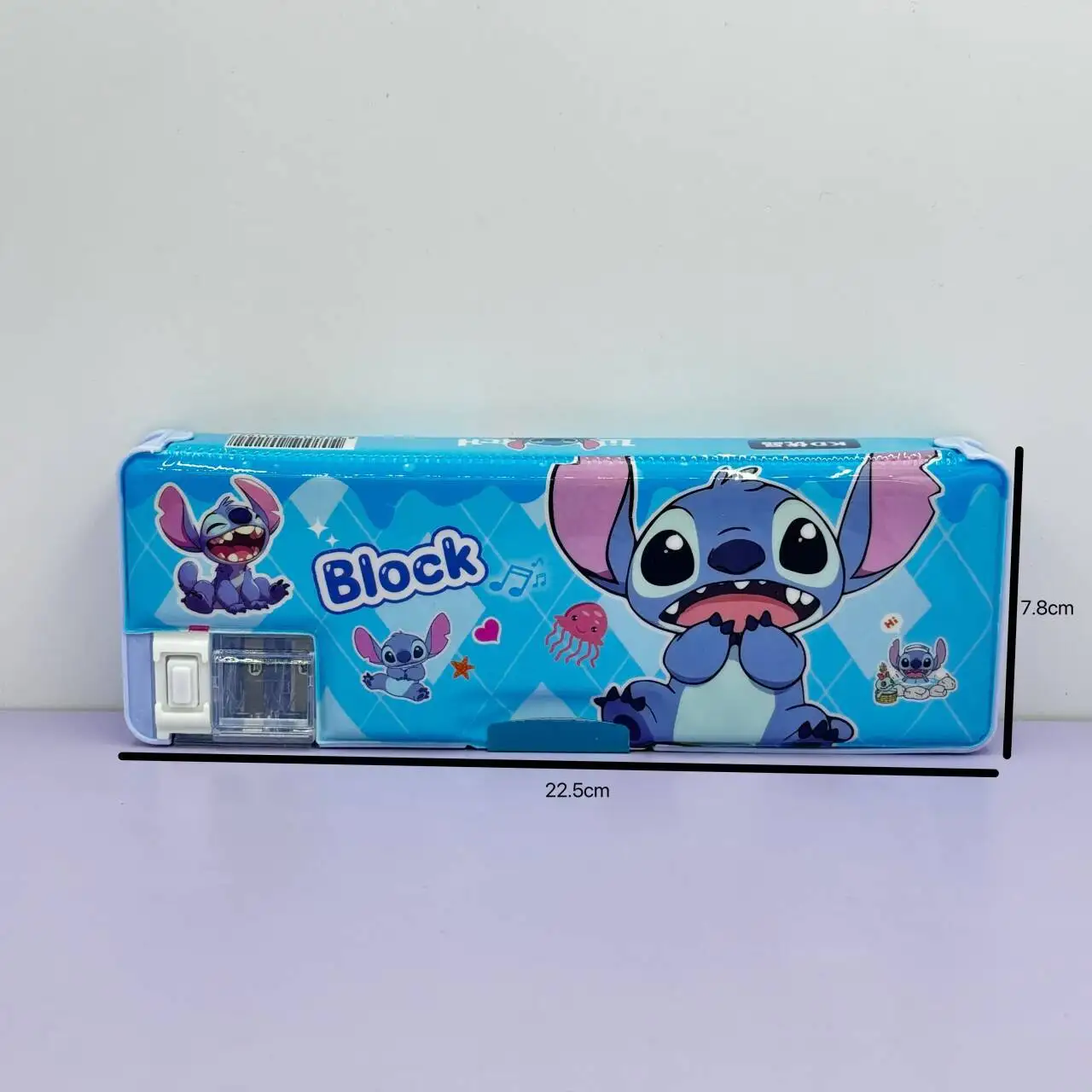 Disney Stitch Stationery Box Double Layer Resin Stationery Box Cartoon Multifunction Storage Pencil Case The Party Children Gift