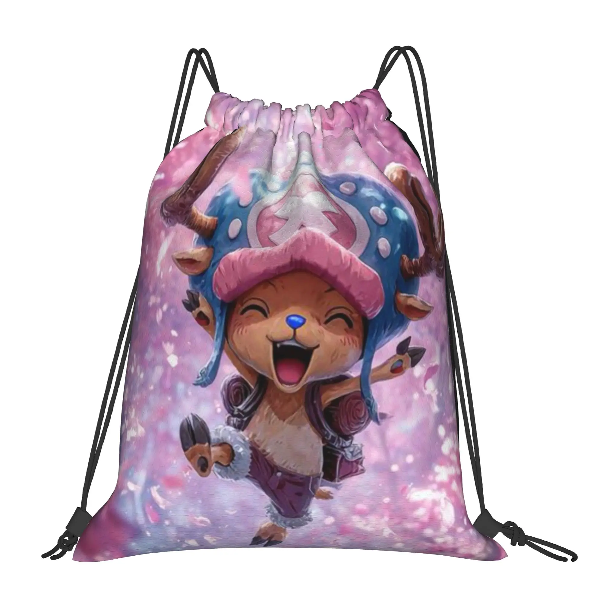 

Сумка-мешок Tony Tony Chopper (9) One Piece на шнурке, унисекс, для путешествий, хранения и организации вещей, с карманами и веревочными ручками