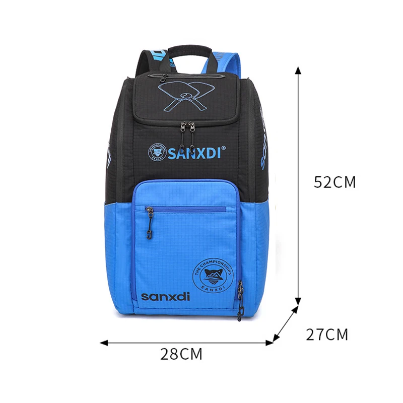 SANXDI Portable Pickleball Racquet Backpack Shoe Compartment Pickleball Padel Bag Unisex Large Capacity Pickleball Storage Bags