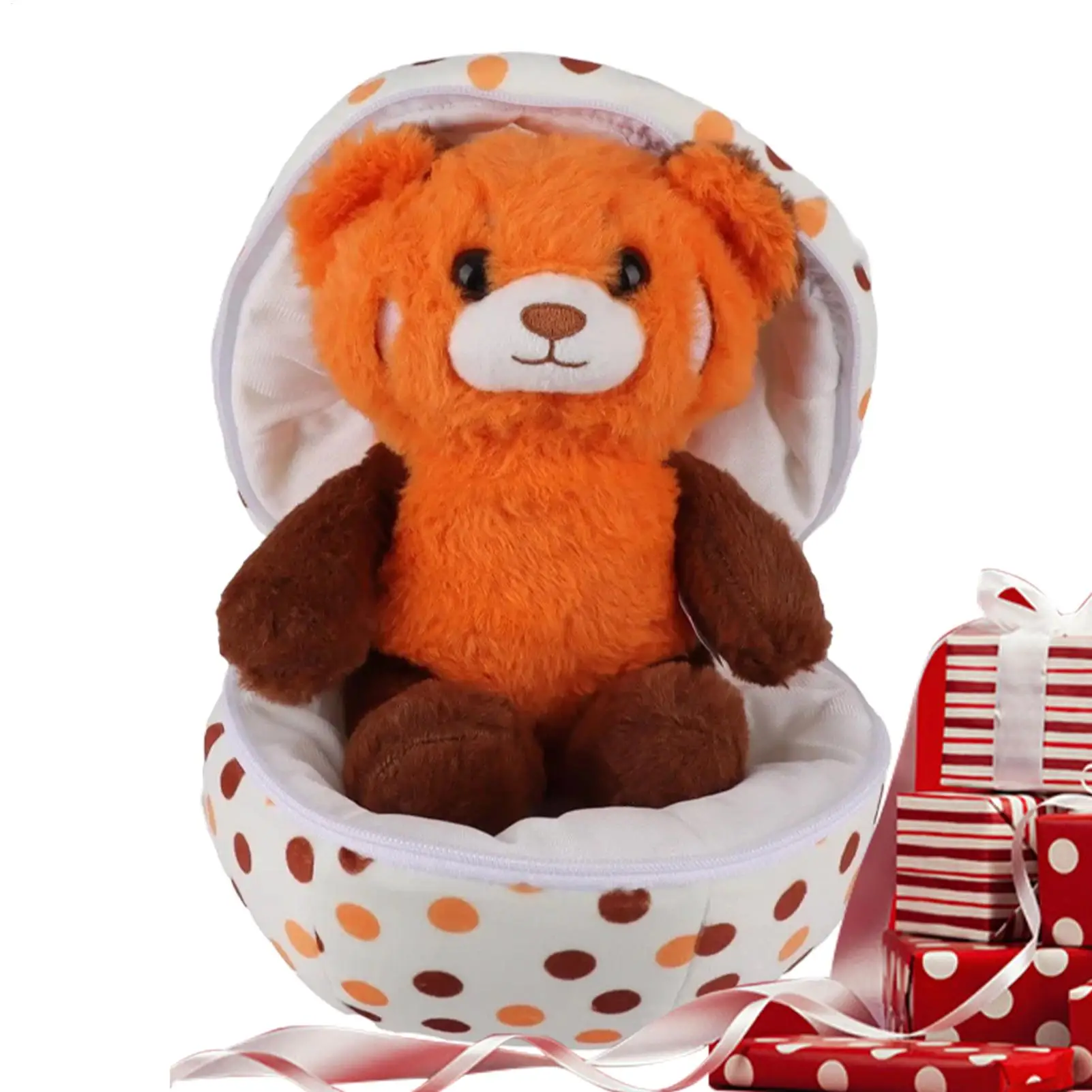 

Плюшевые игрушки с животными, мягкая очаровательная модель животного, яйцо на молнии, плюшевая фигурка для мужчин, мальчиков, девочек, подростков, взрослых, гостиная