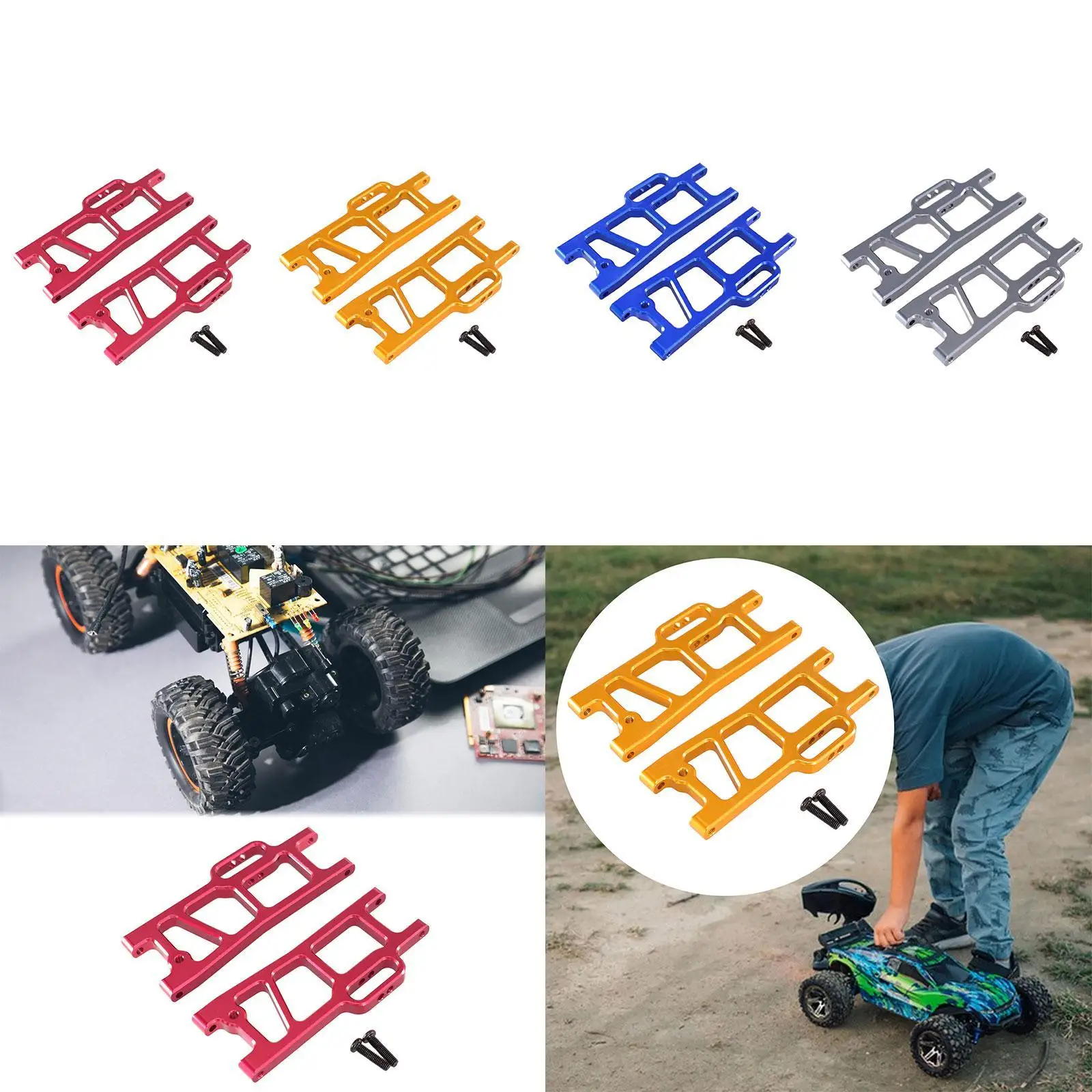 Brazo inferior delantero mejorado escala 1/10 RC accesorios de actualización de coche RC de alta resistencia