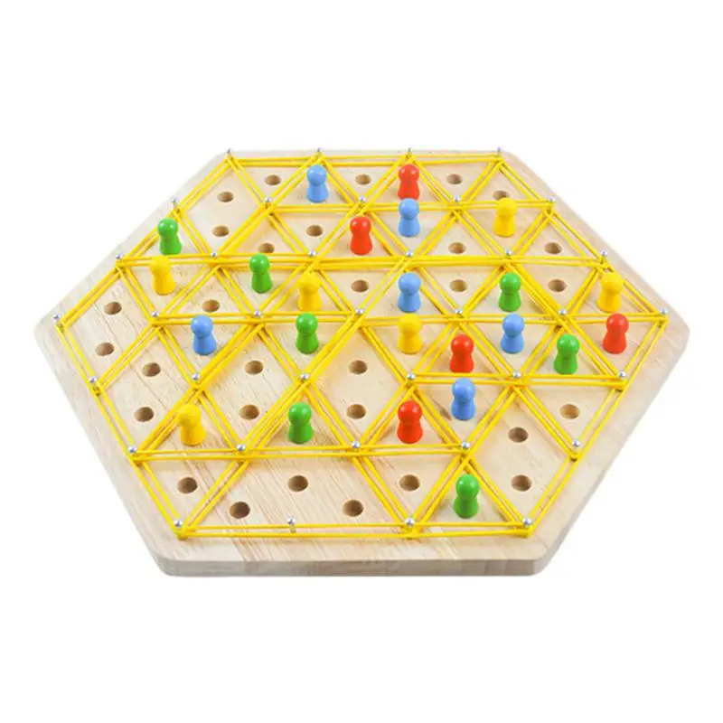 

Rubber Band Triangle Chess Game Parent-Child Interactive Games Multiplayer Puzzle Games Territory Capture Family Game for Kids