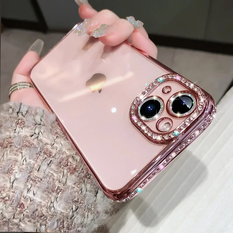 Handyhülle mit Strass-Juwelenbesatz und Diamantbeschichtung für iPhone 16 …