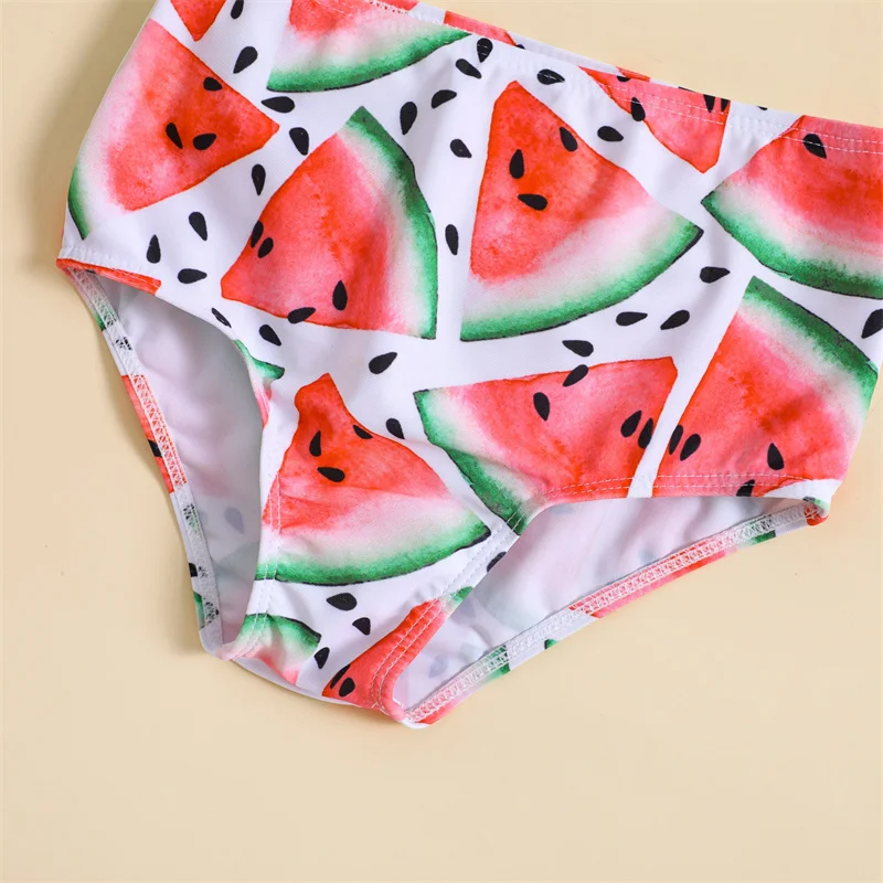 Girls Swimsuit Sets Summer Kids Watermelon Print Beach Two-Piece Bikini Outfits 2026 Children Pool Separate Swimwear Suits view 5