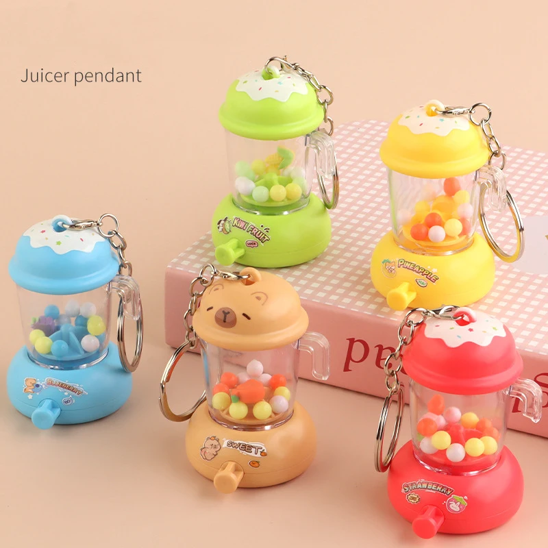 Dessin animé amusant presse-agrumes porte-clés pendentif Mini presse-agrumes breloques enfants jouets créatif sac à dos breloques accessoires presse rotatif presse-agrumes jouet