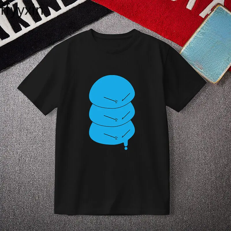 

Tensei Shitara Slime Datta Ken Anime Men Women Black Short Sleeve T-shirt #5