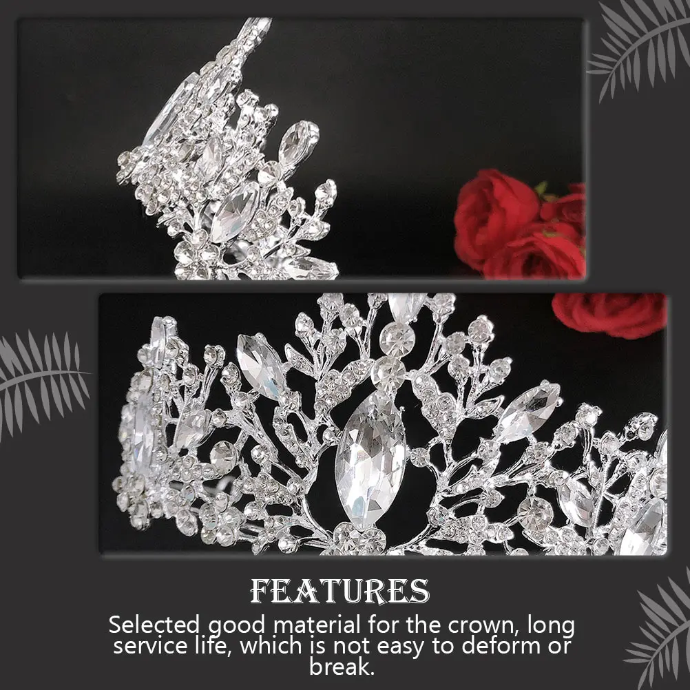 

Shiny Wedding Crown Branch Shaped Headdress Woman Tiara Dress Props Party Bride Accessories Hair Care Styling Tool