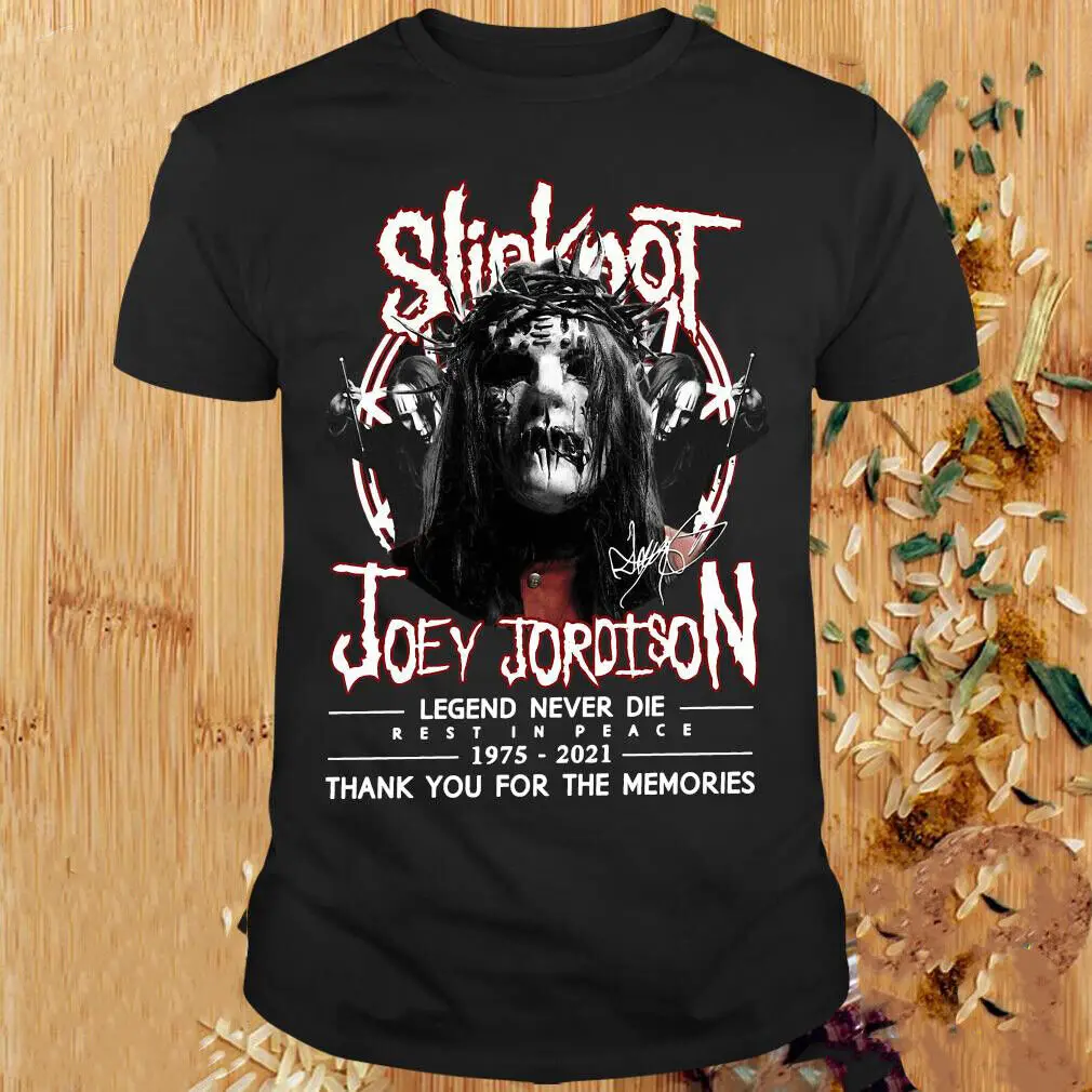 Vtg Joey Jordison Thanks For Memories Cotton Black Full Size Unisex Shirt J651