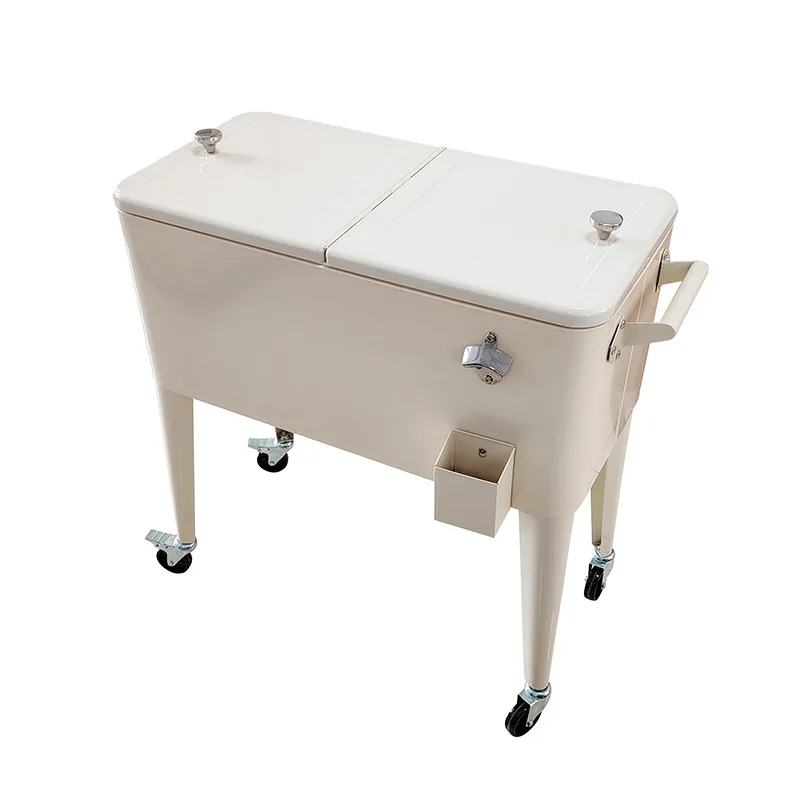 

Outdoor incubator Portable lightweight large-capacity 75L refrigerator stall ice bucket camping cart