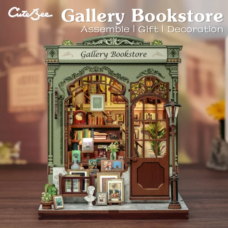cutebee-diy-book-nook-kit-miniature-model-wooden-dollhouse-with-led-light-bookshelf-insert-home-decor-for-gallery-bookstore