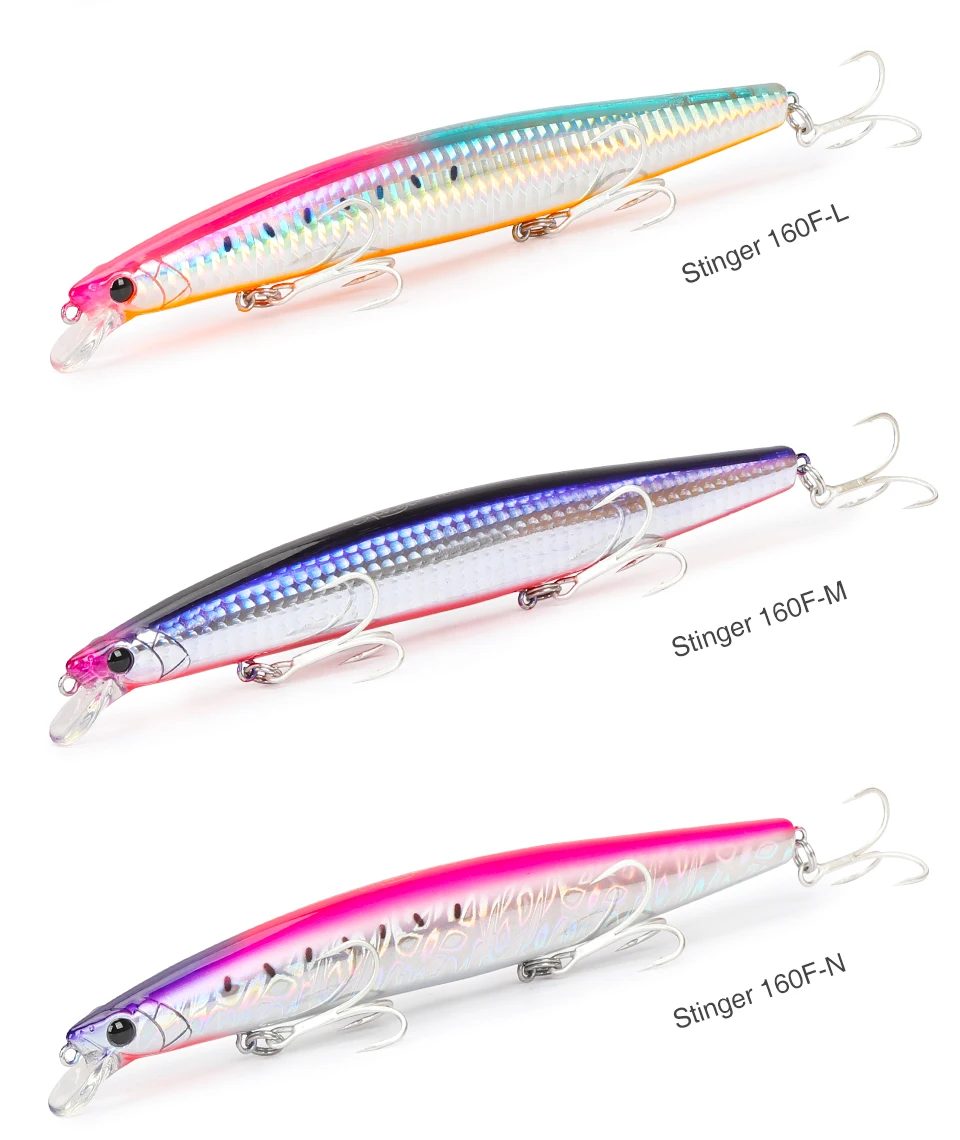 TSURINOYA 160F Schwimmender Minnow-Angelköder STINGER 163 mm 31 g Langer Wurf Künstlicher Seebarsch Salzwasser Große harte Köder – Detail 22