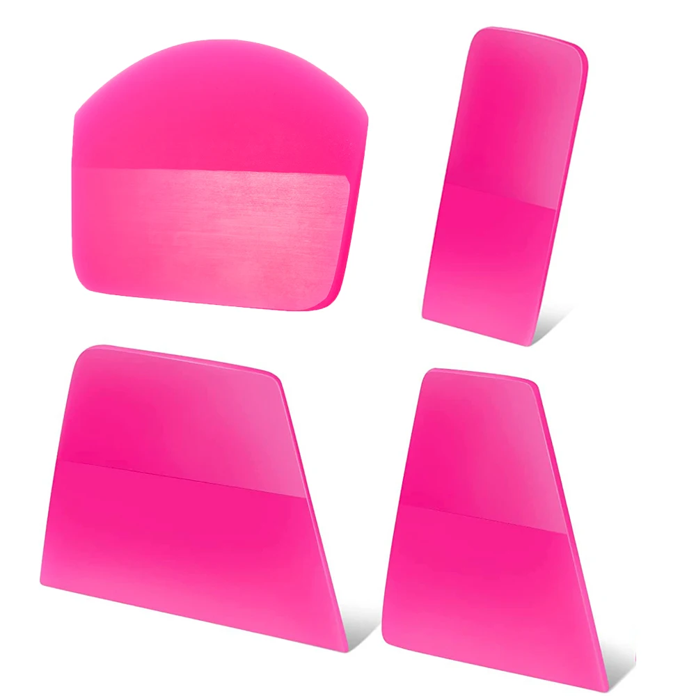 Pink PPF Squeegee for Car Paint Protection Film Install Silicone Spatula Window Tint Cleaning Tool Water Wiper Auto Accessories