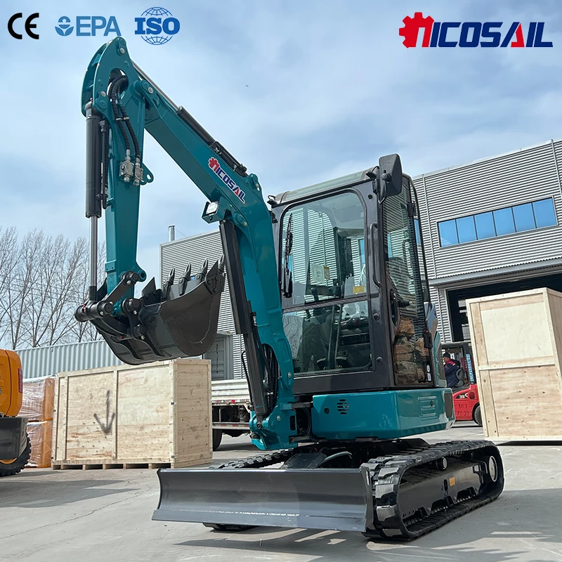 

NICOSAIL OKW35E Zero Tail Swing Mini Excavator 3.5Ton Small Digger Compact Construction Equipment