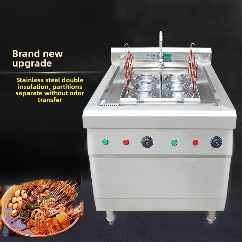 

Commercial Noodle Cooking Stove 220/380V Double Slot Six-Head Rice Noodle Dumpling Catering Equipment Electric Cooking Stove
