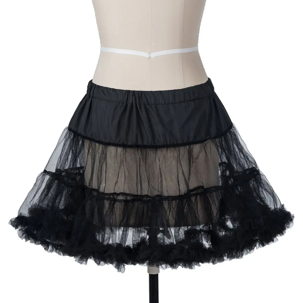 Ropa interior Retro de los años 50, enagua, tutú de Rock, negro y blanco, 2023