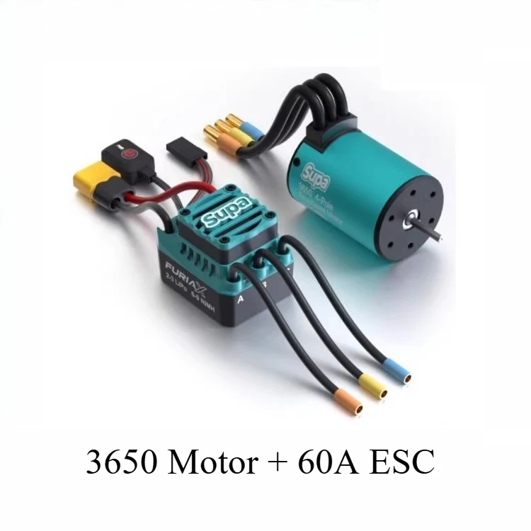 

3650 Brushless Motor 60A ESC Combo Set Waterproof For 1/10 RC Car Off-Road Truck Tamiya Traxxas HSP Kyosho DIY Upgrade Parts