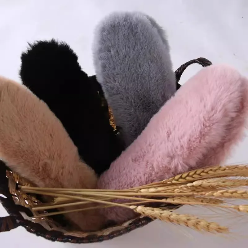 Thick Insoles Soft Sole Feet Anti Odor and Sweat Absorbing Plush Cotton Felt Imitation Rabbit Hair Insoles with Plush Insoles
