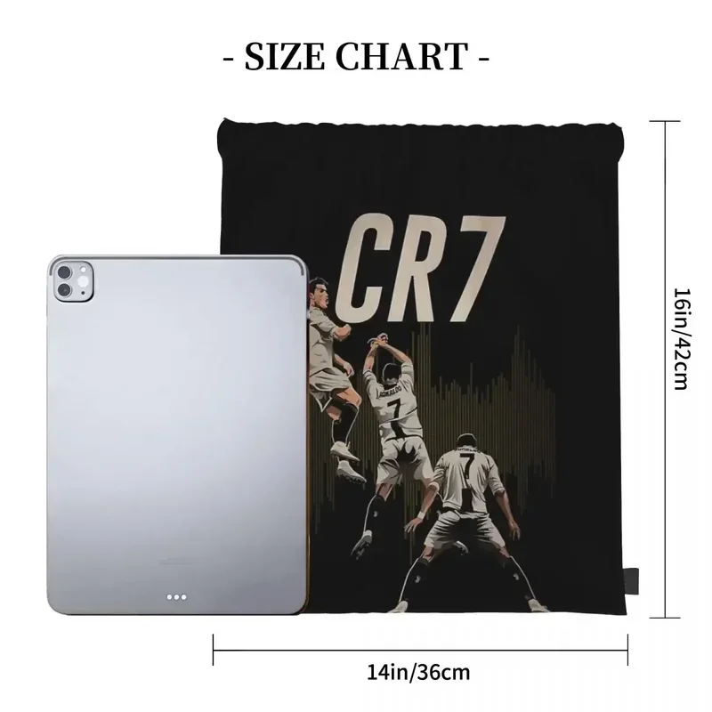 Cristiano Ronaldo Cr7 Backpacks Portable Drawstring Bags Drawstring Bundle Pocket Sundries Bag Book Bags For Travel Students