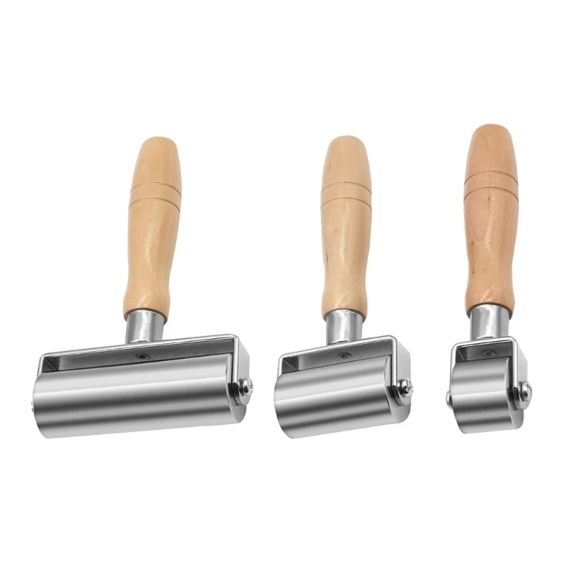 

Handle Leather Rolling Craft Roller, Seam Roller Leather Edging Creaser