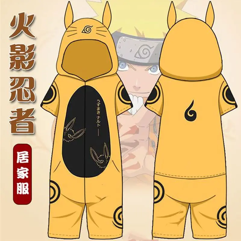 Naruto pajamas anime Naruto Akatsuki T-shirt cartoon two-dimensional peripheral short-sleeved COS suit holiday birthday gift