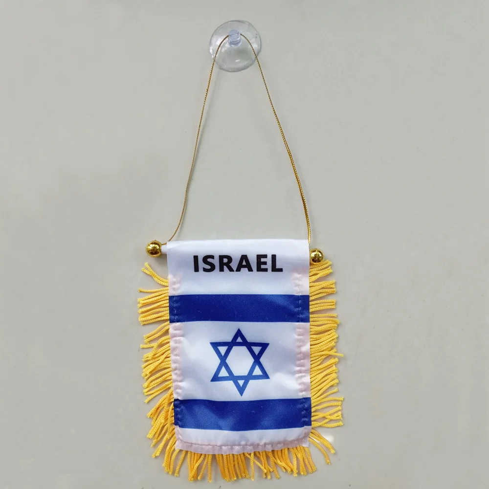 

xvggdg 8*12cm israel Mini Pennant Car Window Decoration Polyester Israel Hanging pennant