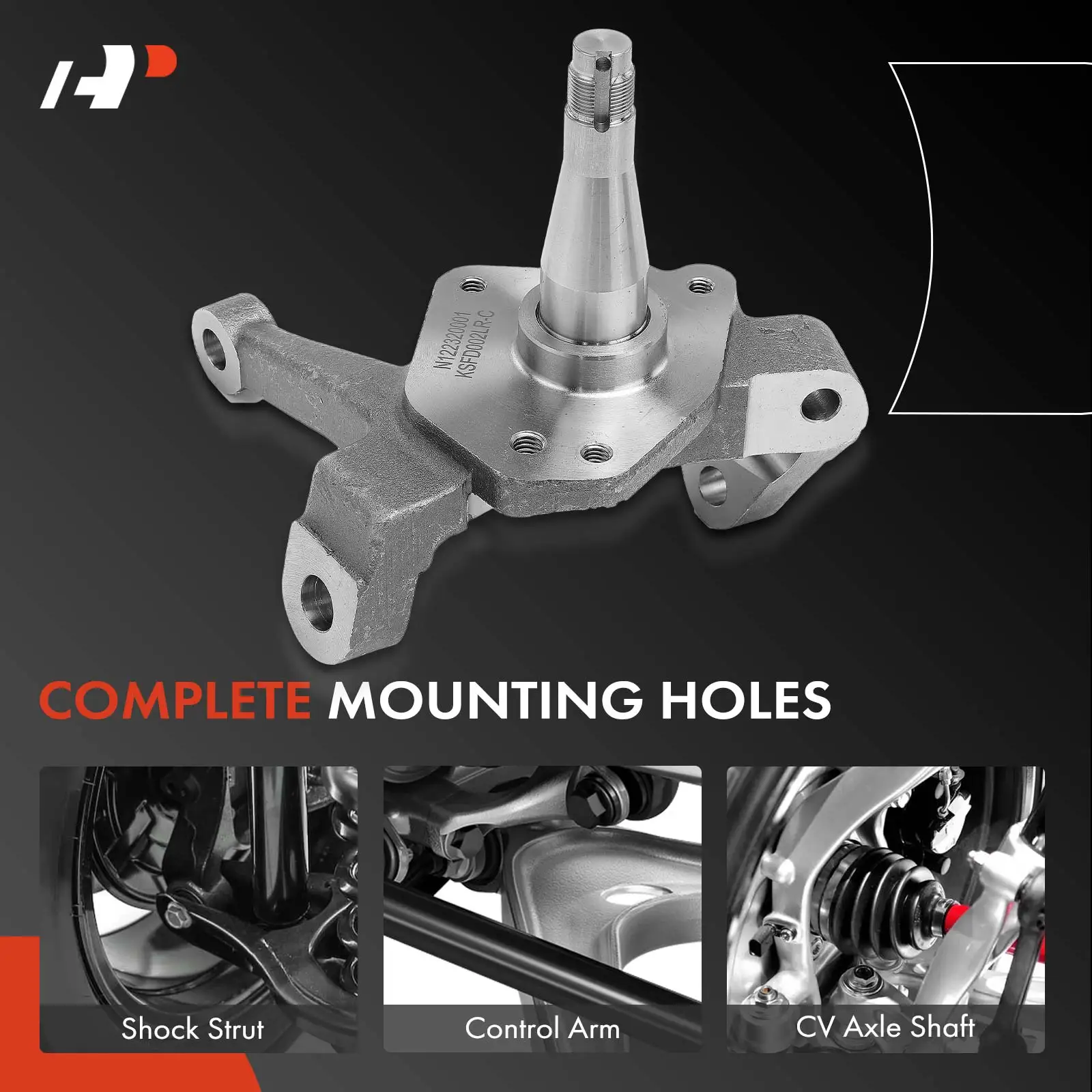 A-Premium 2 Inch Front Left & Right Stock Drop Spindles for Ford Pinto 1973-1980 Mustang II 1974-1978 view 6