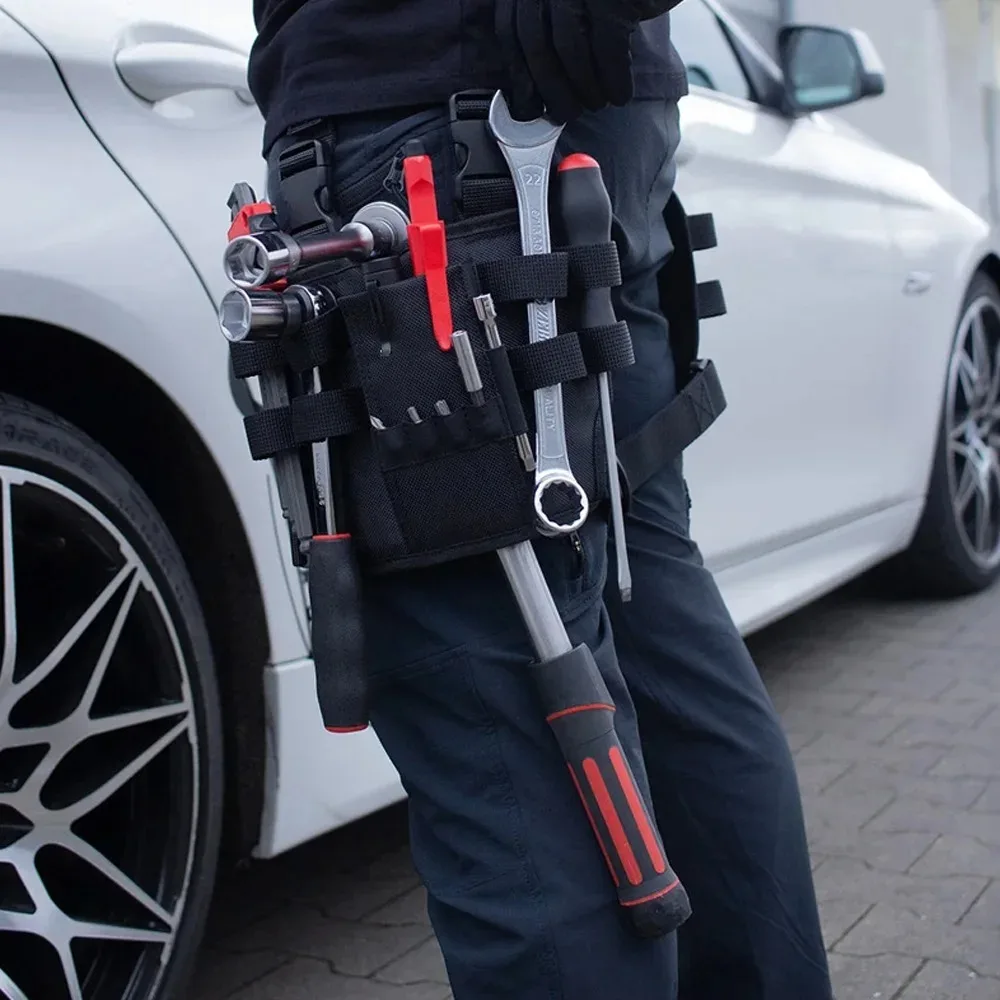 Tool Bag Belt Work with Belt Clip Holster Leg Tool Pouch Tactical Waist Bag Electrician Tool holder pocket for Men Maintenance