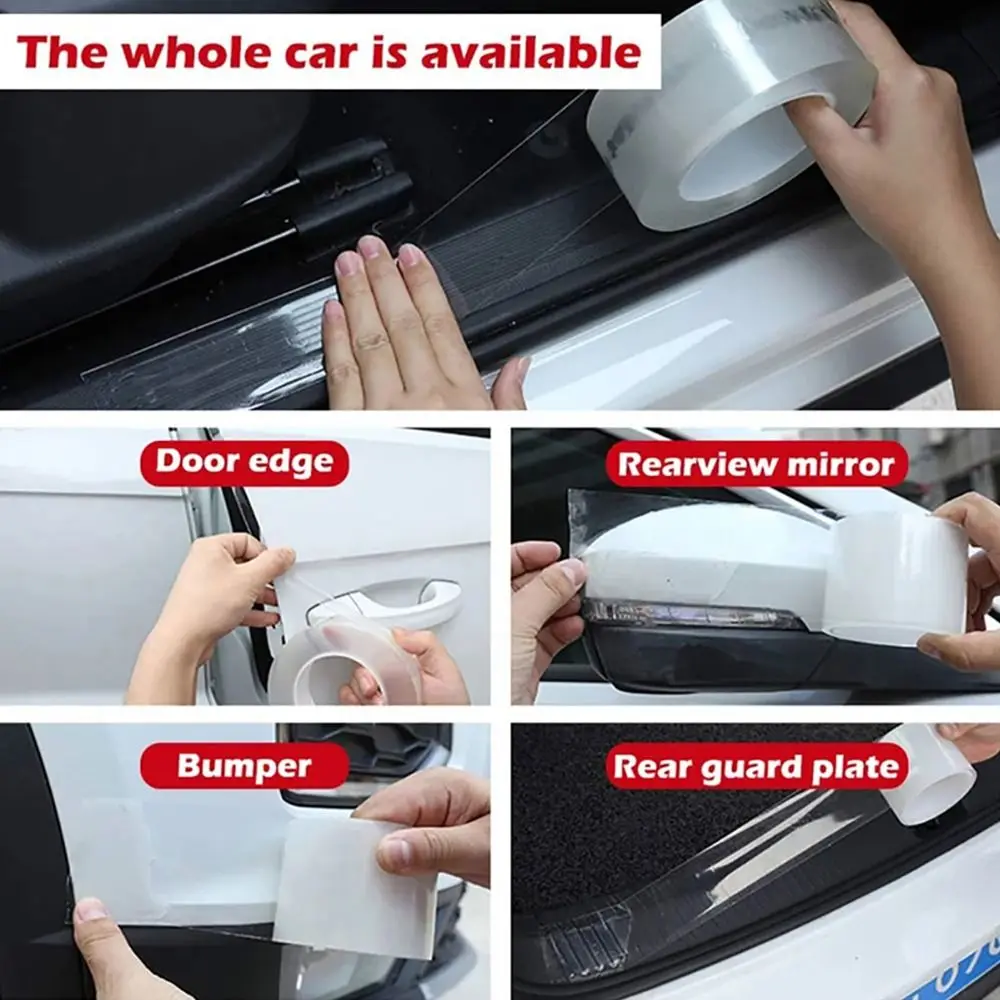 1Roll Bike Frame Protector Transparent Protective Film Riding Decoration Invisible Bicycle Protection Stickers