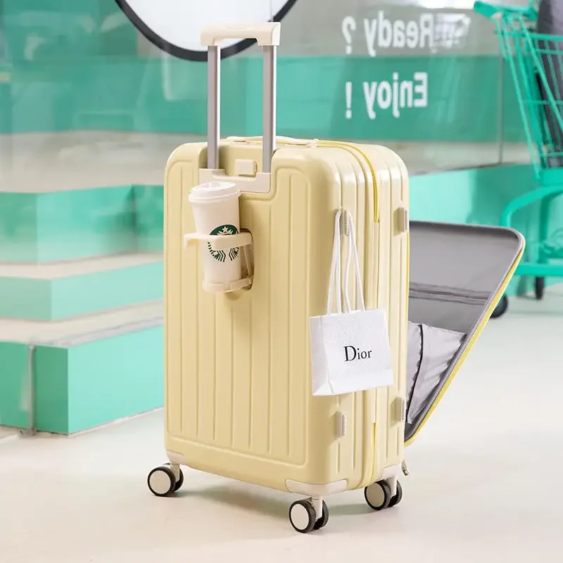 New Front opening charging suitcase Female travel luggage 24 \