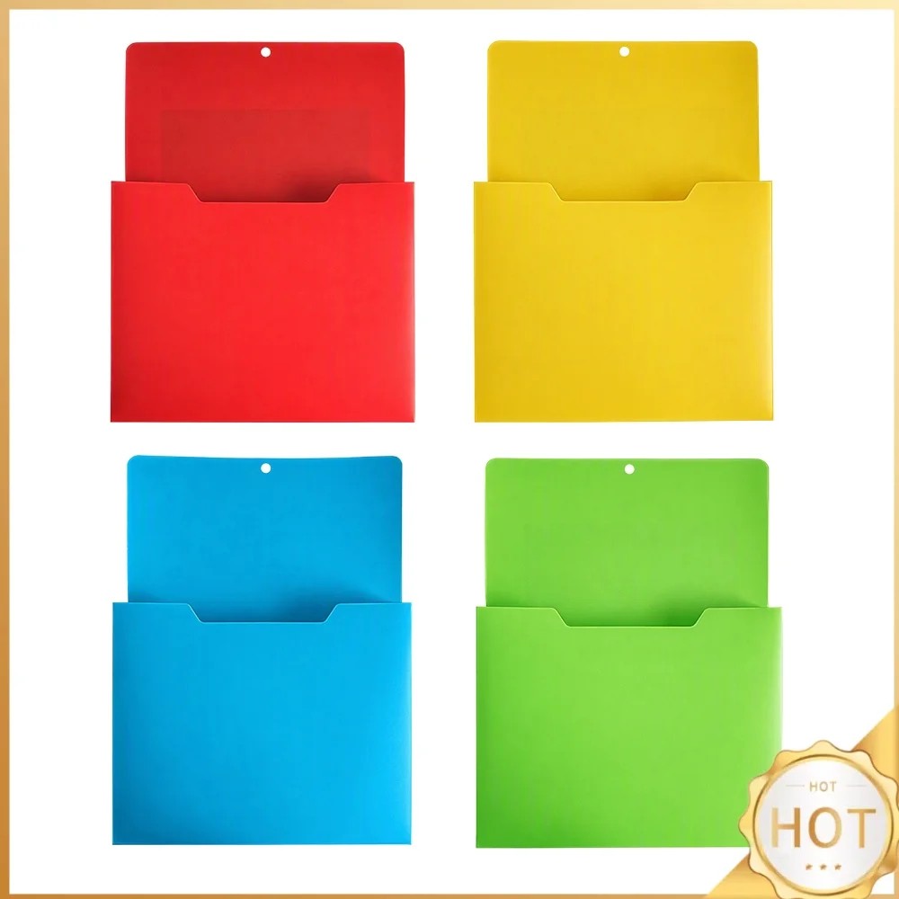 Color Coded Magnetic File Holder Letter Size Paper Organizer Wall Mount for Whiteboard Fridge Cabinet
