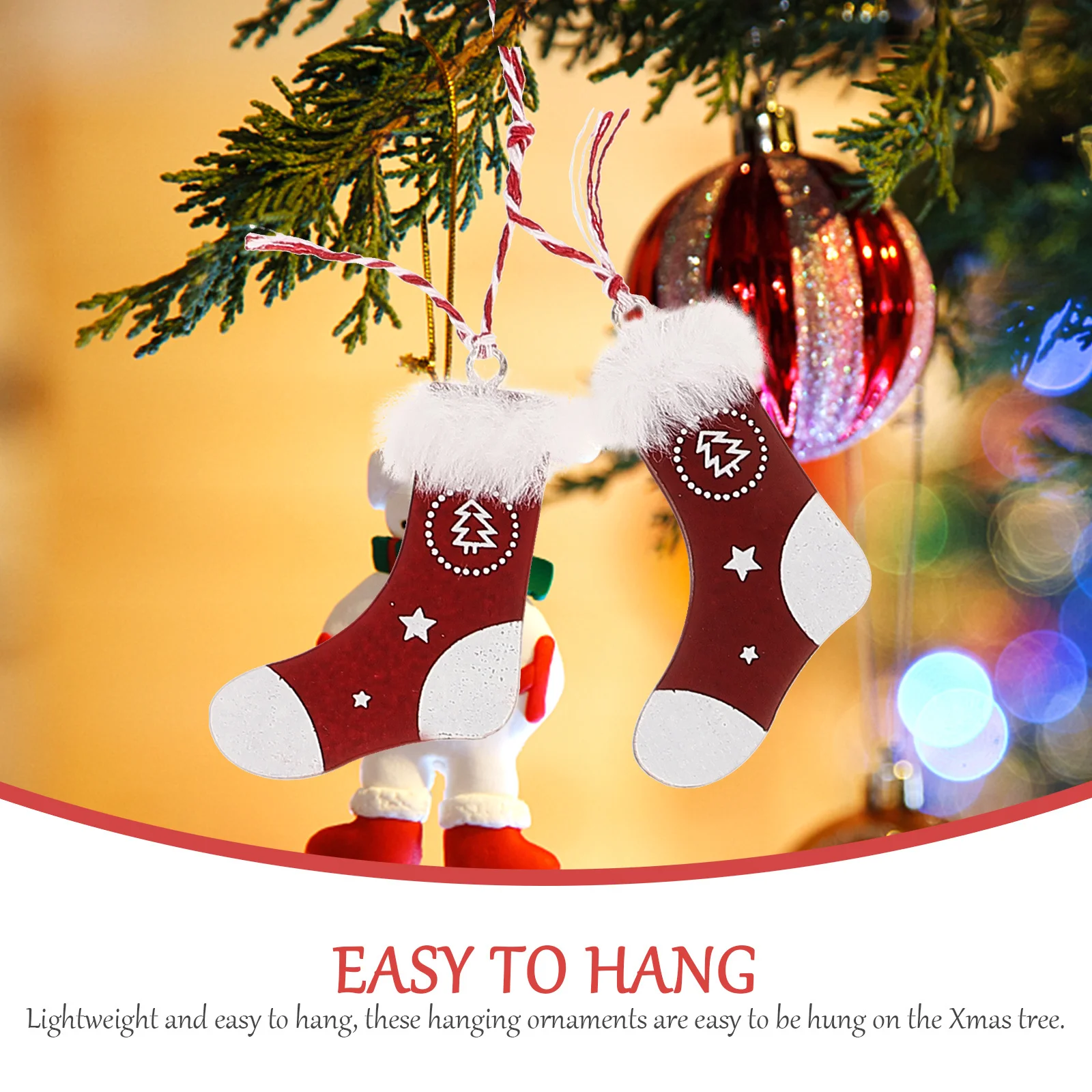 

6Pcs Christmas Tree Ornaments Ski Theme Variety Pack Easy Hang Xmas Party Props Christmas Tree Ornaments Xmas Pendant