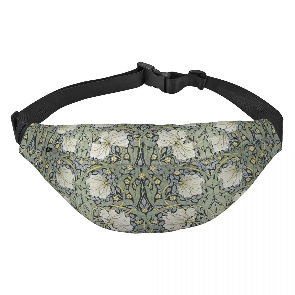 Fox and Hares من William Morris Fanny Pack للسفر والمشي لمسافات طويلة نمط نسيج الأزهار حبال Crossbody الخصر حقيبة الهاتف المال الحقيبة