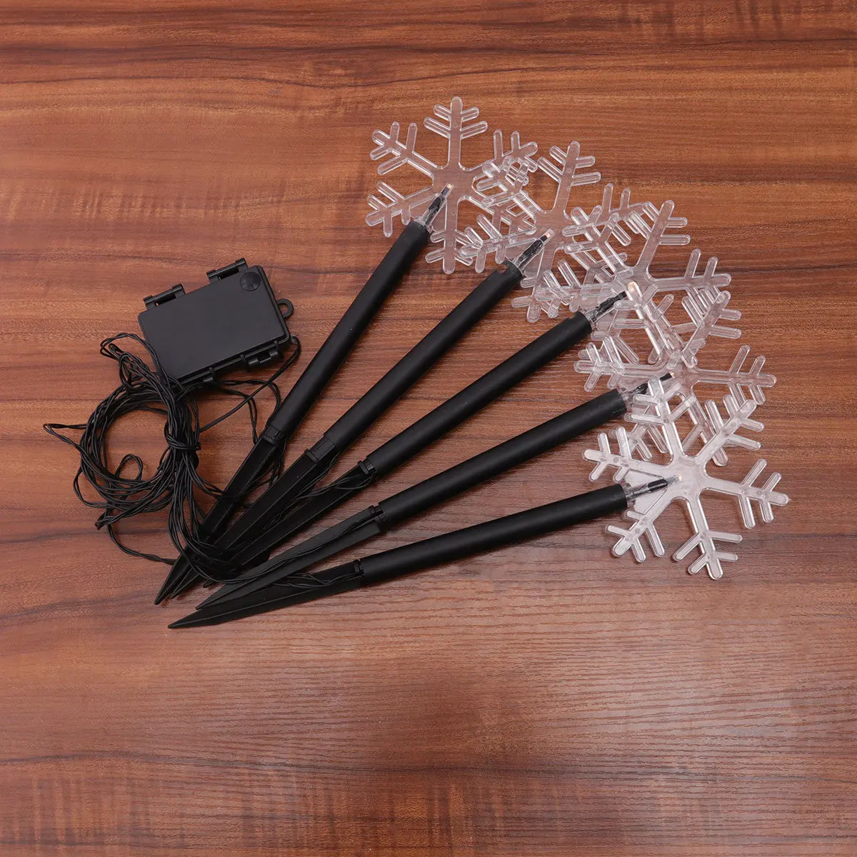 LED الاكريليك في الهواء الطلق عيد الميلاد ندفة الثلج حديقة حصة سلسلة ضوء ممتاز لساحة فناء الحديقة حديقة سلسلة مصباح #1