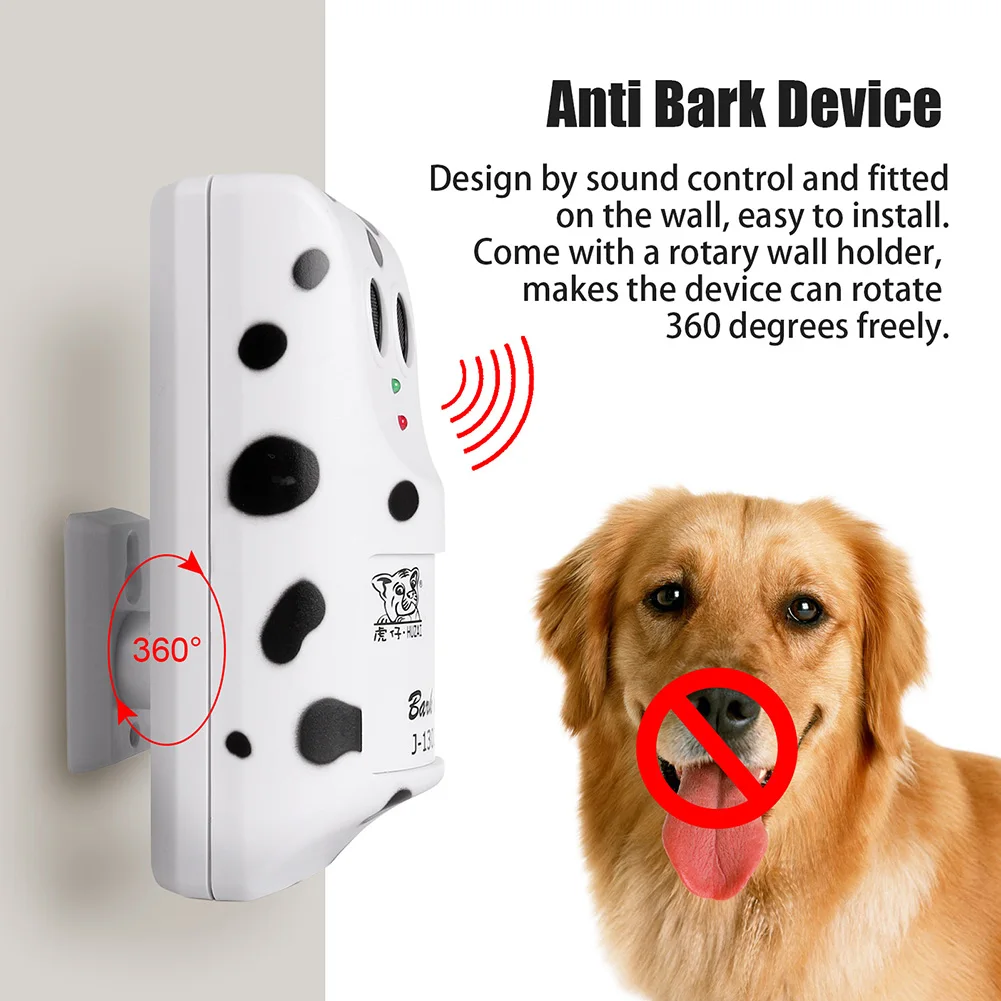 Ultrasonic Bark Stopper Anti Bark Wall Mounted Voice Activated Dog Repeller Training Device Small Medium Large Dog Accessories