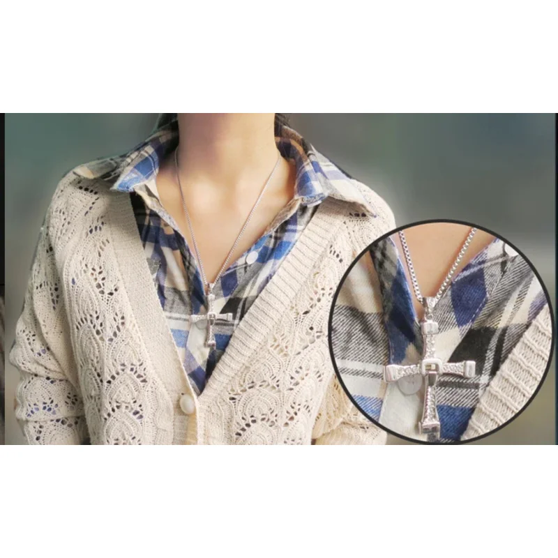 Venta al por mayor, collar para hombre, collar con colgante de cruz de Vin Dominic Toretto, joyería de acero de titanio, regalo para hombre, venta al por mayor