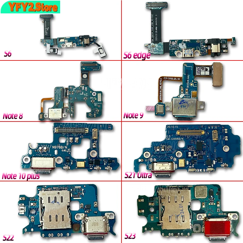 

10 шт. Новинка док-станция USB зарядное устройство плата зарядный гибкий кабель для Samsung Galaxy s6 edge note 8 9 10 plus s21 22 23 ультра зарядка