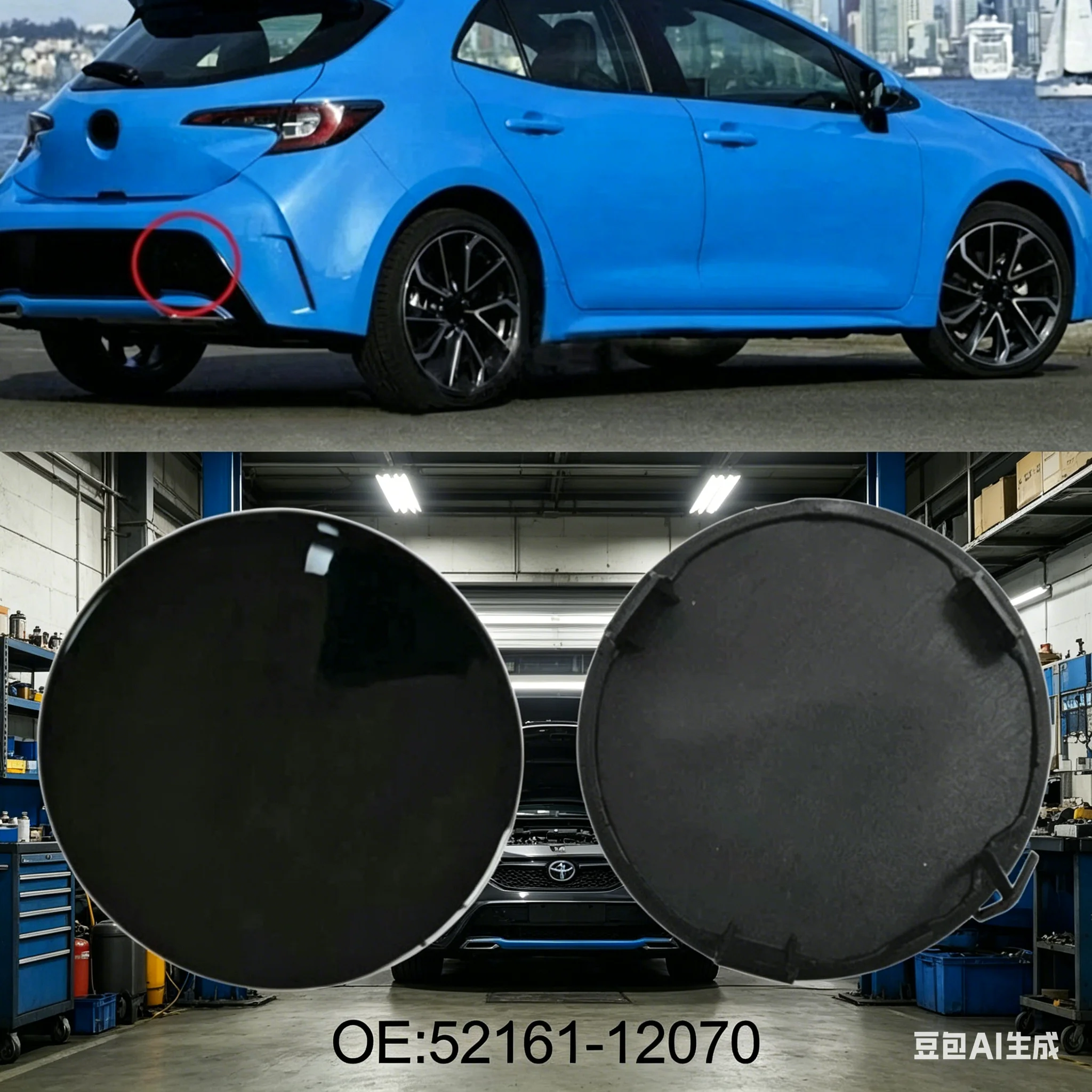 Car Rear Bumper Tow Hook Cover Cap Trailer Cover For Toyota For Corolla Hatchback 2019-2022 5216912170