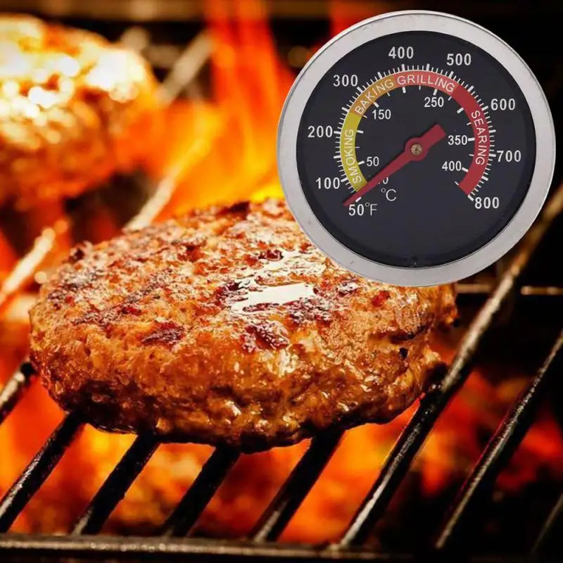 52mm 10℃-400℃ Kitchen Cooking Thermometer Meat Food Temperature Test Meter for Oven BBQ Grill with Probe Heat Barbecue