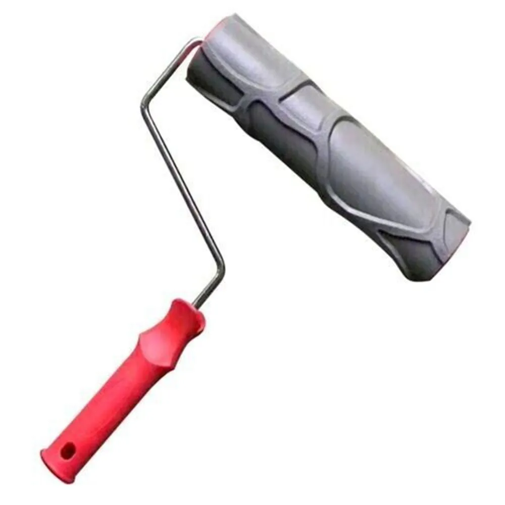 1Pcs Concrete Cement 10 'Landscape Curb' Imprinted Texture Roller Silver Red