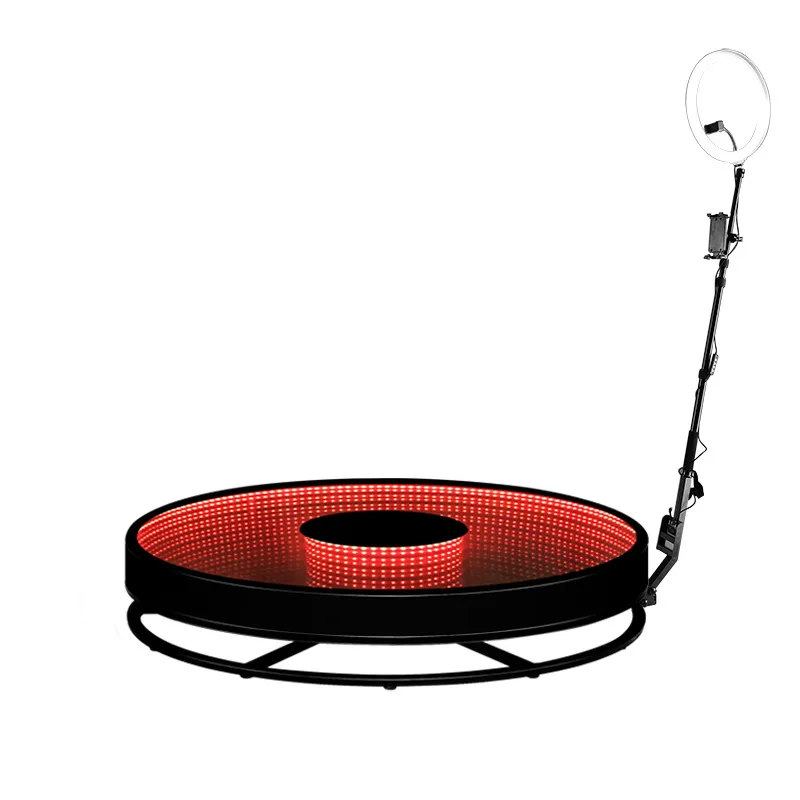 Air box packaging RGB colored lights glass abyss 360 ring beat rotary table control dimmable intelligent control