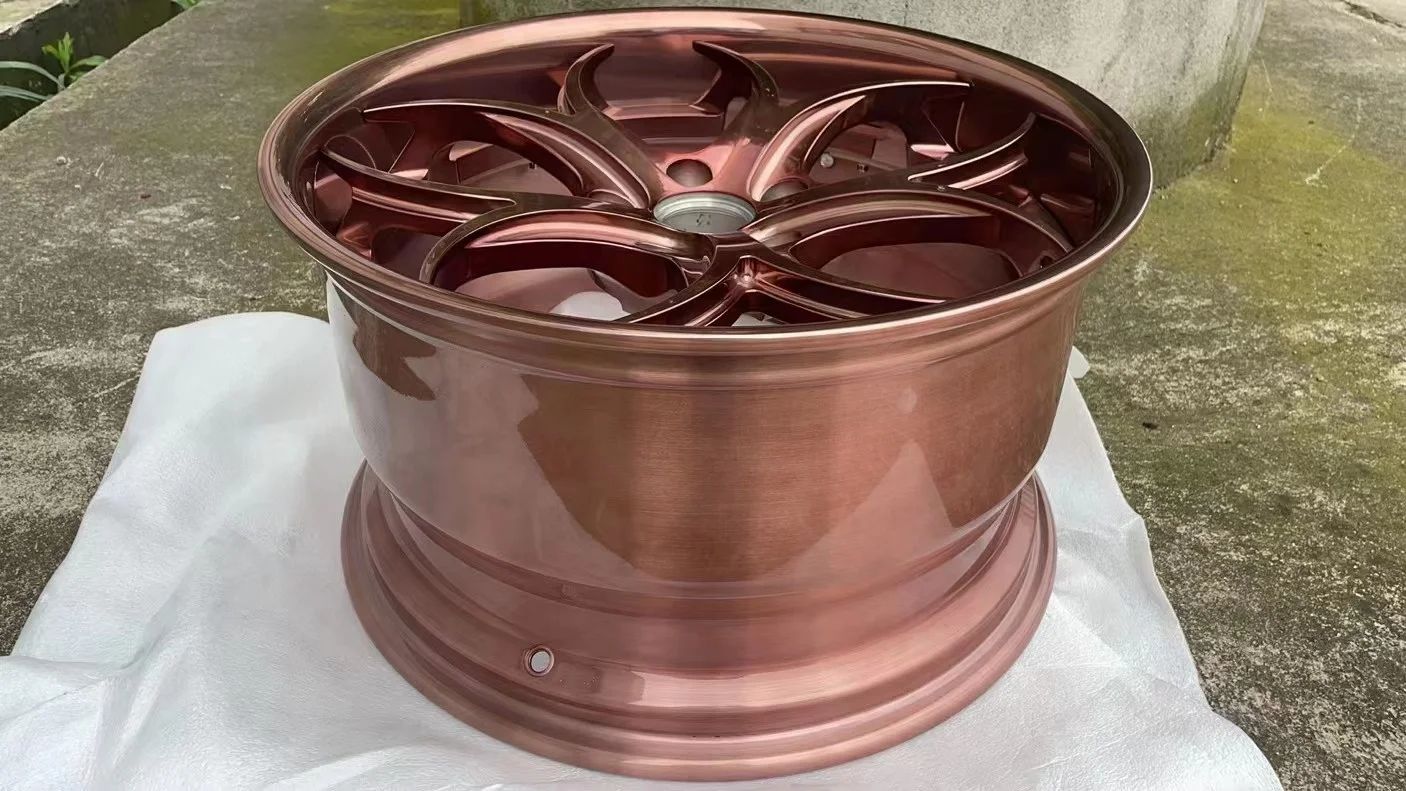 Rose Gold Forged Wheels Deep Concave Deep Lip 2 Piece Forged Alloy Wheels Rims for C6 C7 GT GTR corvette C7