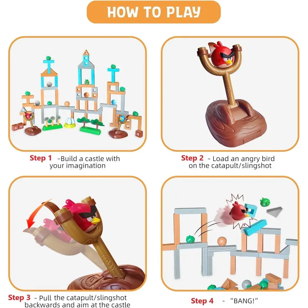 แองกรี้เบิร์ดส์ พิกซิตี้ สไตรค์ 2:ชุดตัวต่อ 97 ชิ้น พร้อมหนังสติ๊กและเครื่องยิงลูกธนูสำหรับการผจญภัยในอวกาศ