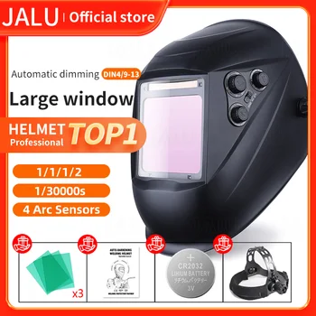 Professional protective welding helmet auto darkening solder mask true color welder cap 4 arc sensor TIG MIG MMA