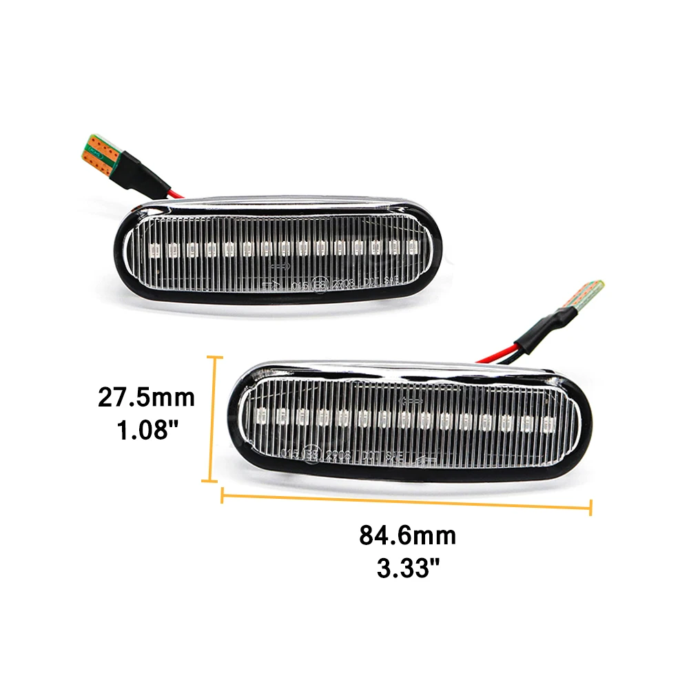 Dynamic LED Turn Signal Light Side Lamp For Fiat Panda 169 Grande Punto Evo Doblo Fiorino Linea Idea For Peugeot Citroen Lancia