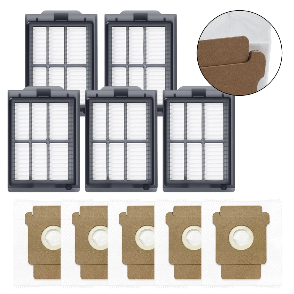 HEPA Filter And Dust Bag Replacement Kit Easy Installation Long Service Life Kit Compatible For Roomba Plus 405/505 For Combo