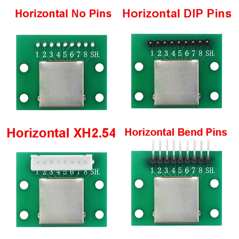 1Pcs RJ45 Adapter Board To XH2.54 Modular Ethernet Connector Adapter Network Interface + Breakout Board + Pin Header