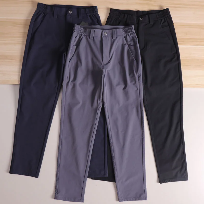 

Comfortable Commute Outdoor Men's Straight Leg Casual Pants Long Trousers Elastic Waterproof Spring Autumn Simple Versatile