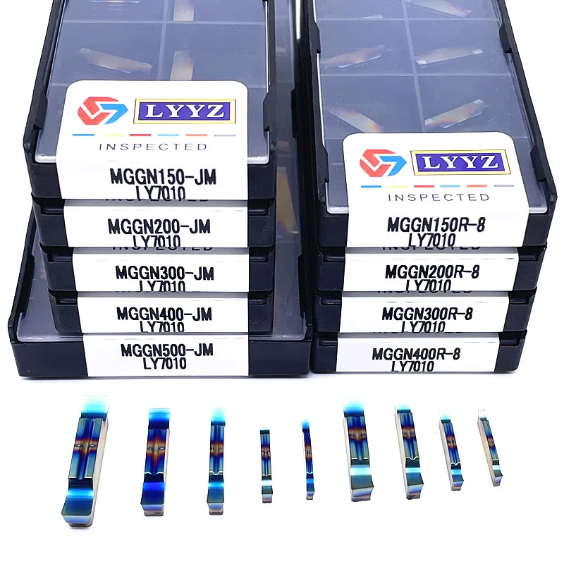 

MGGN150 200 300 400 500 JM MGGN150R-8 MGGN200R-8 MGGN300R-8 MGGN400R-8 High quality nano blue hard alloy blade slotting tool