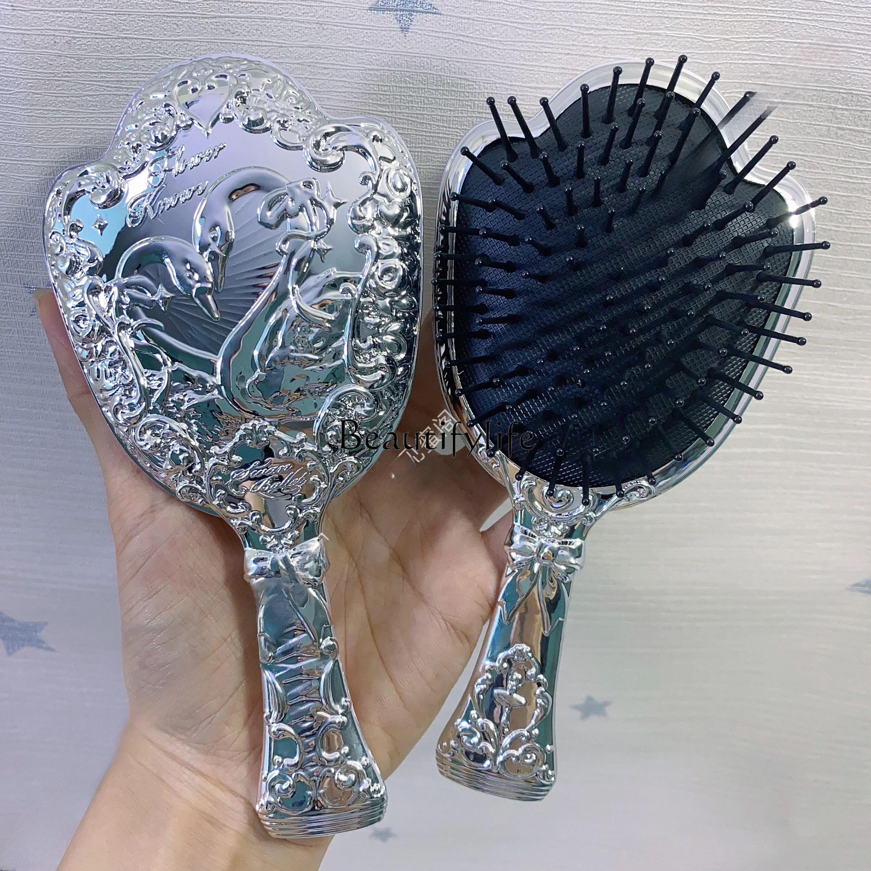 Flower Know New Swan Ballet Air Cushion Comb Good-looking New Portable Comb