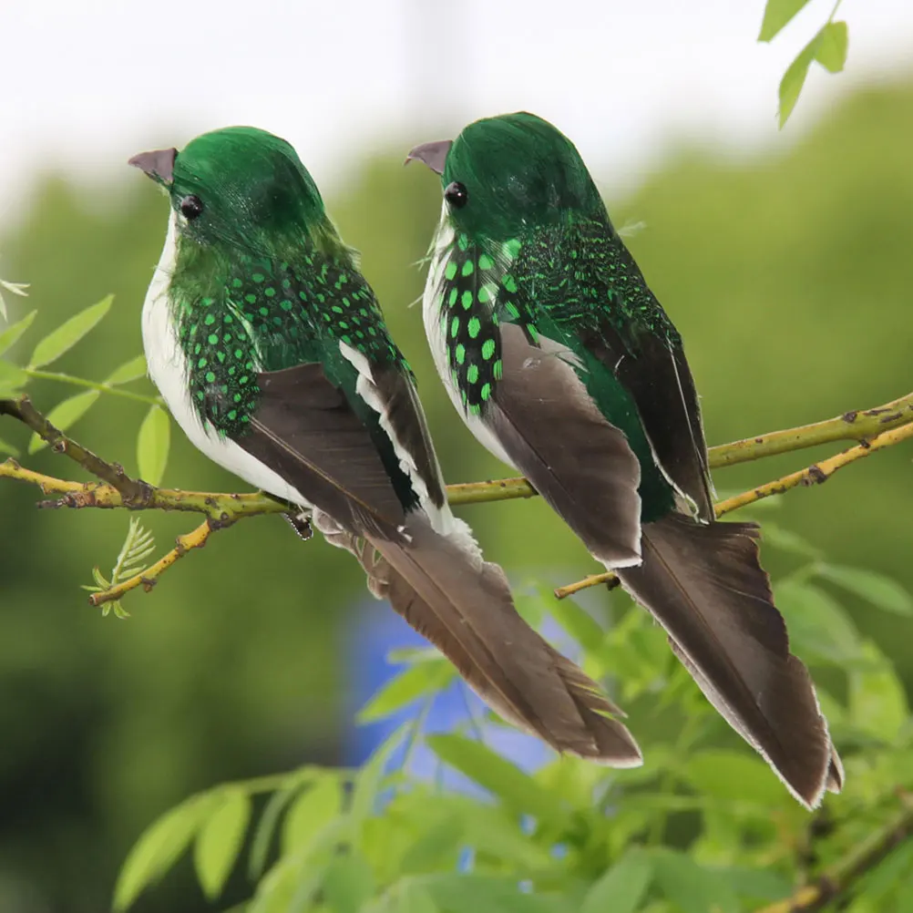 

4pcs Simulation Birds Artificial Bird With Clip Lifelike Decor For Garden Balcony Porch Walkway Home Decoration
